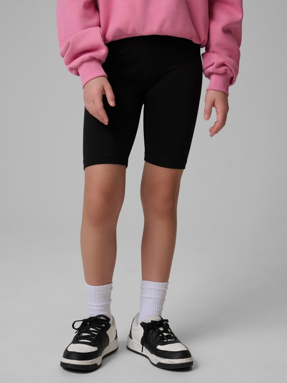 Dziewczęce kolarki dzianinowe 4F 4FJRSS26TSTIF033 - czarne