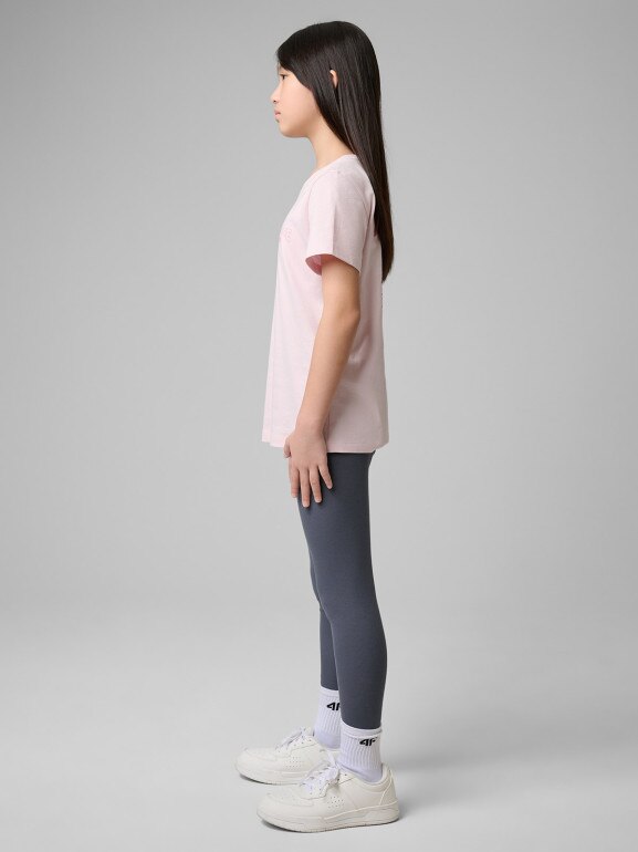 Dziewczęce legginsy 4F 4FJWSS26TTIGF270 - szare