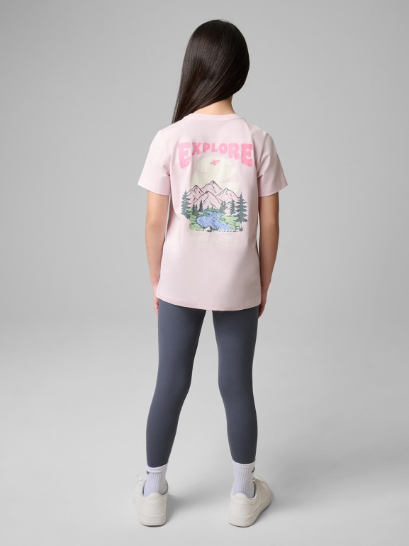 Dziewczęce legginsy 4F 4FJWSS26TTIGF270 - szare