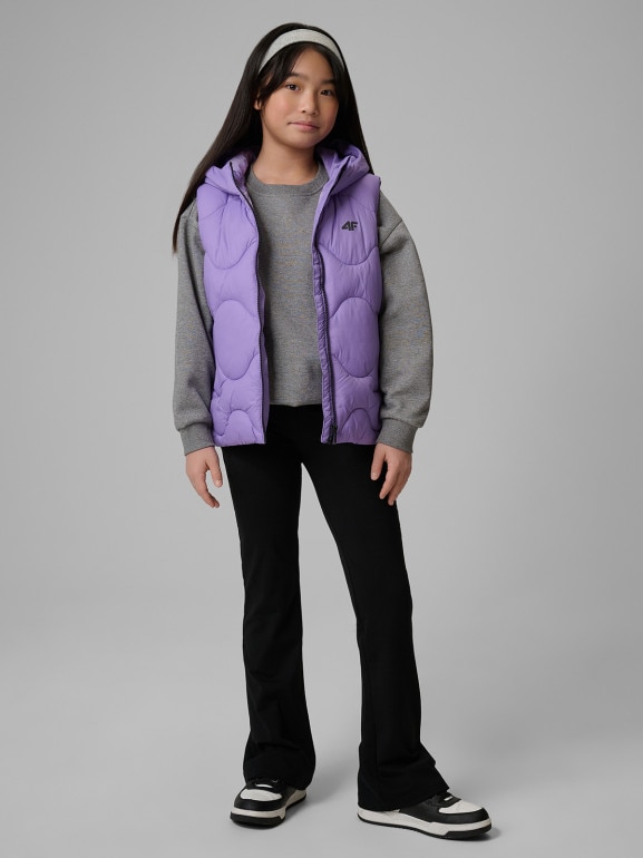 Dziewczęce legginsy 4F 4FJWSS26TTIGF275 - czarne