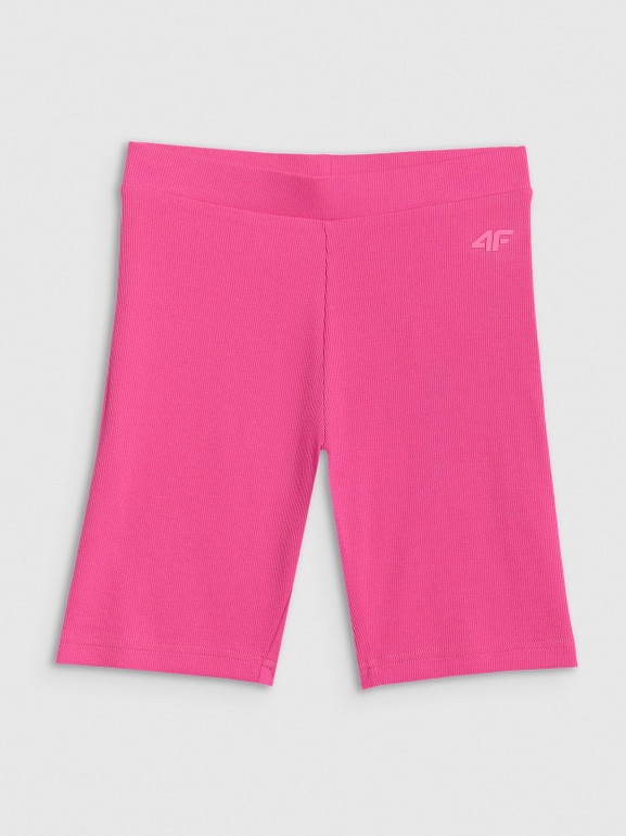 Dziewczęce legginsy kolarki treningowe 4F 4FJWSS26TSTIF024 - różowe