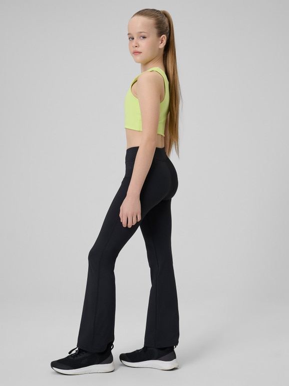 Dziewczęce legginsy treningowe 4F 4FJRSS26TFTIF517 - czarne