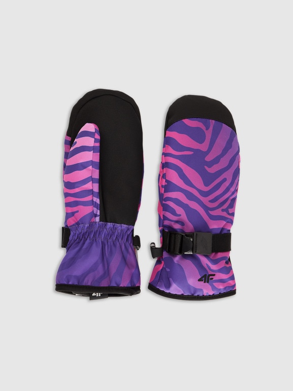 Dziewczęce rękawiczki narciarskie 4F 4FJWAW25AFGLF198 - multikolor