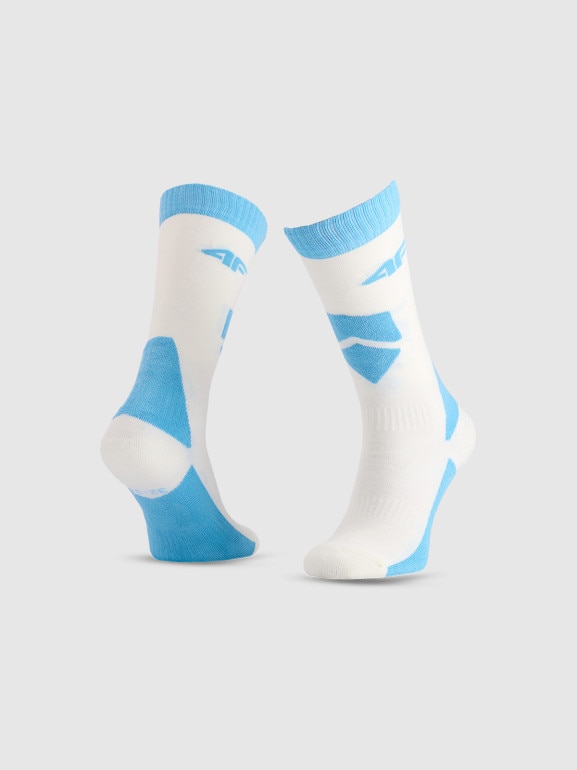 Dziewczęce skarpetki narciarskie 4F 4FJWAW25UFSOF228 - niebieskie