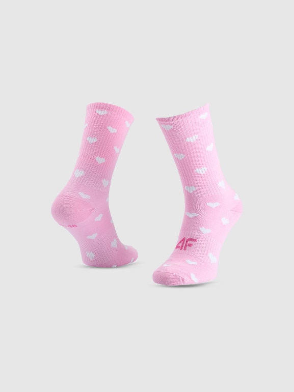 Dziewczęce skarpetki wysokie (3-pack) 4F 4FJWAW25USOCF394 - multikolor