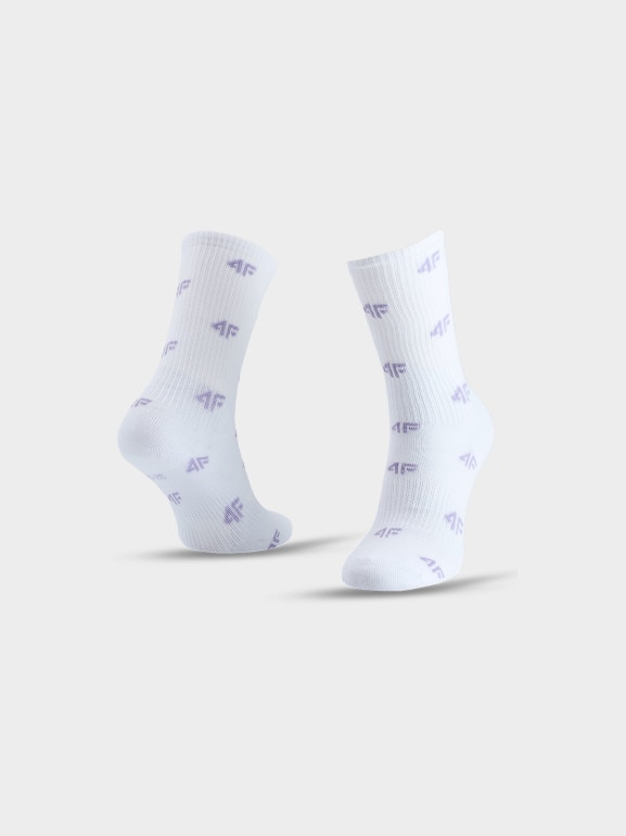 Dziewczęce skarpetki wysokie (3-pack) 4F 4FJWAW25USOCF394 - multikolor