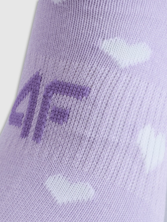 Dziewczęce skarpetki wysokie (3-pack) 4F 4FJWAW25USOCF394 - multikolor