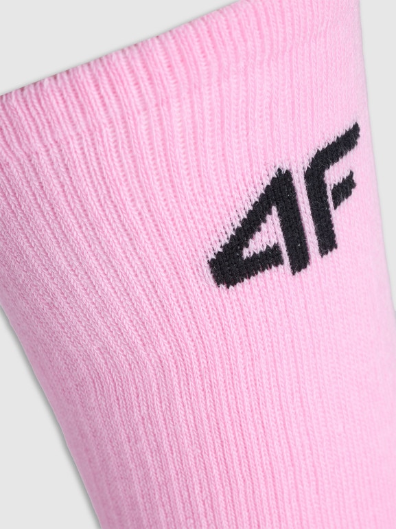 Dziewczęce skarpetki wysokie (4-pack) 4F 4FJWAW25USOCF393 - multikolor