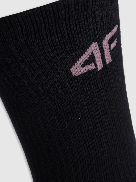 Dziewczęce skarpetki wysokie (4-pack) 4F 4FJWAW25USOCF393 - multikolor