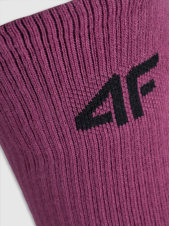 Dziewczęce skarpetki wysokie (4-pack) 4F 4FJWAW25USOCF393 - multikolor