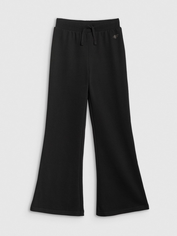 Dziewczęce spodnie dresowe 4F 4FJRSS26TTROF1728 - czarne
