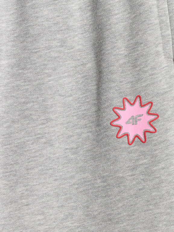 Dziewczęce spodnie dresowe 4F 4FJRSS26TTROF1870 - szare