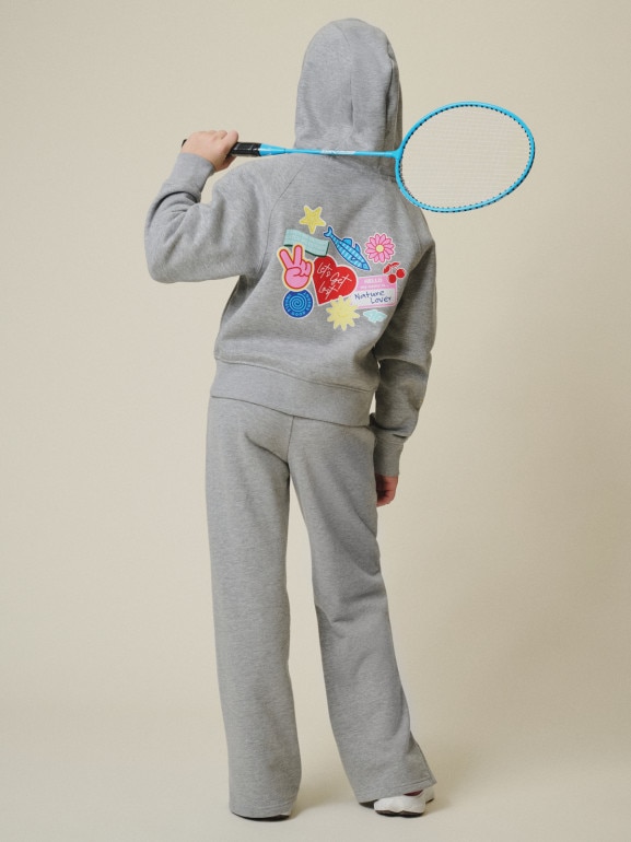 Dziewczęce spodnie dresowe 4F 4FJRSS26TTROF1870 - szare