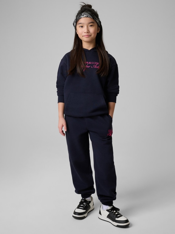 Dziewczęce spodnie dresowe 4F 4FJRSS26TTROF1878 - granatowe