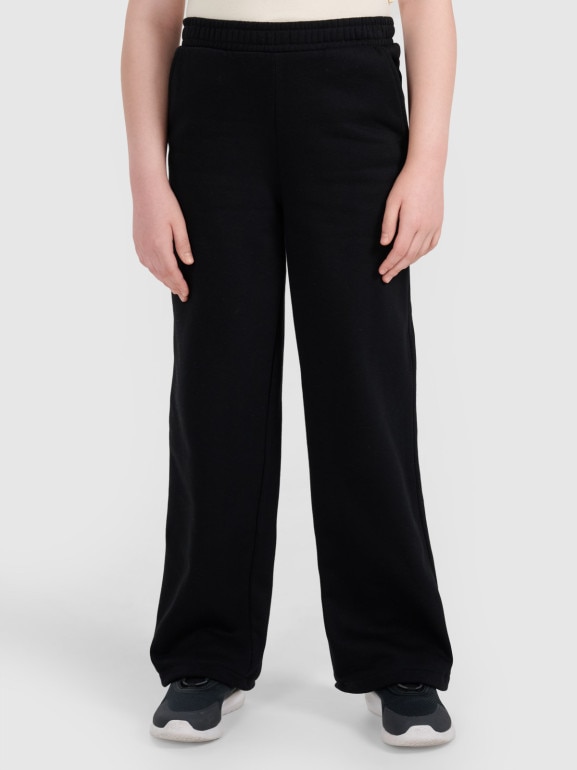 Dziewczęce spodnie dresowe 4F 4FJWAW25TTROF1247 - czarne