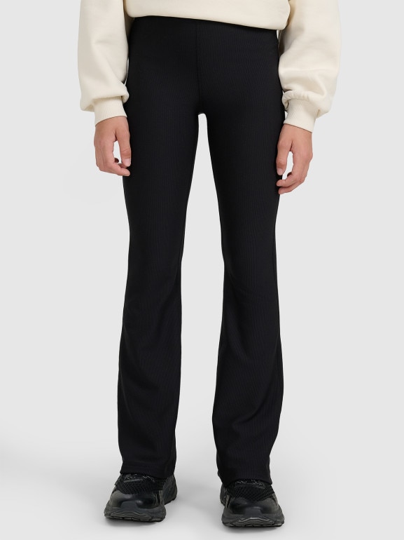 Dziewczęce spodnie dresowe 4F 4FJWAW25TTROF1393 - czarne