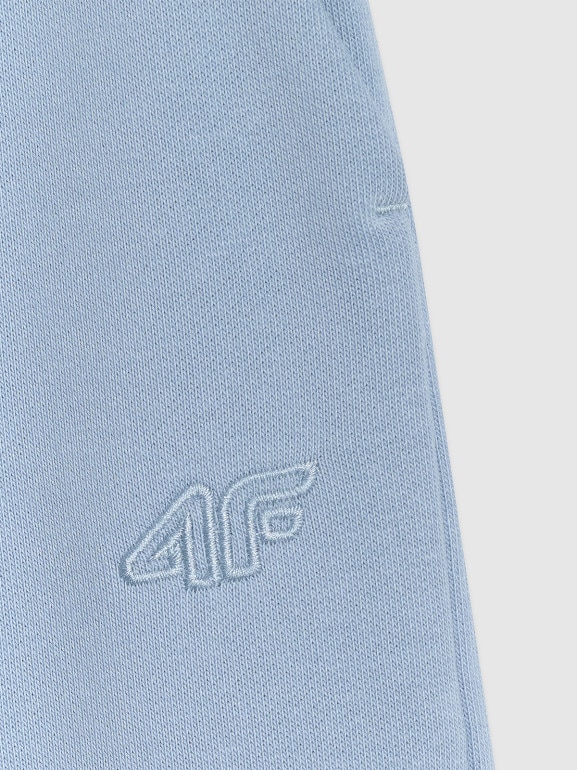 Dziewczęce spodnie dresowe joggery 4F 4FJRAW25TTROF1616 - niebieskie