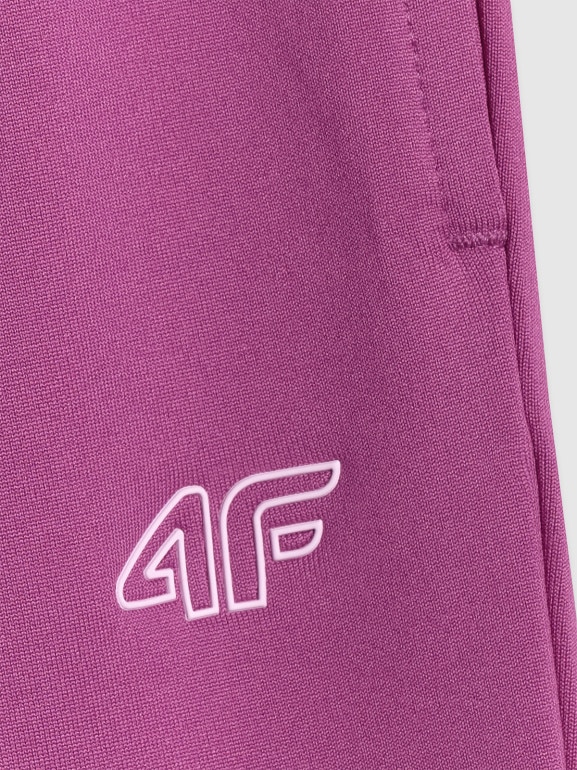 Dziewczęce spodnie dresowe joggery 4F 4FJRSS26TFTRF1458 - różowe