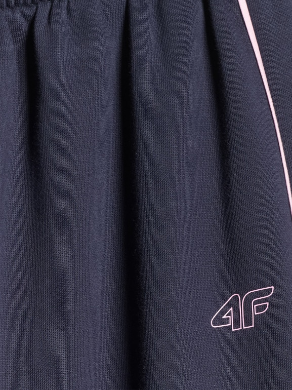 Dziewczęce spodnie dresowe joggery 4F 4FJRSS26TTROF1877 - granatowe