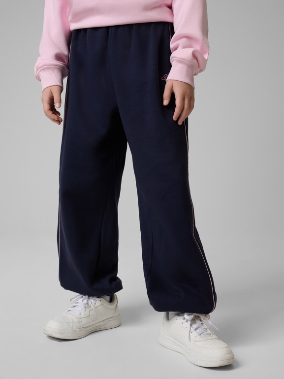 Dziewczęce spodnie dresowe joggery 4F 4FJRSS26TTROF1877 - granatowe