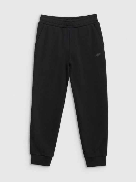 Dziewczęce spodnie dresowe joggery 4F 4FJWSS25TTROF1099 - czarne
