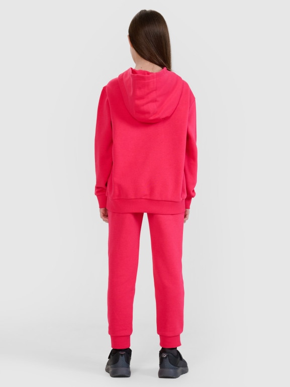 Dziewczęce spodnie dresowe joggery 4F 4FJWSS25TTROF1099 - różowe