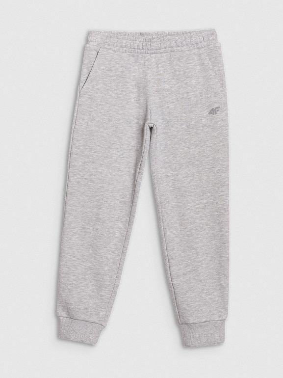 Dziewczęce spodnie dresowe joggery 4F 4FJWSS25TTROF1099 - szare