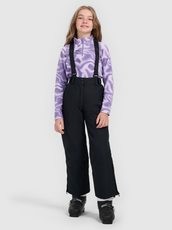 Dziewczęce spodnie narciarskie 4F 4FJRAW25TFTRF1243 - czarne