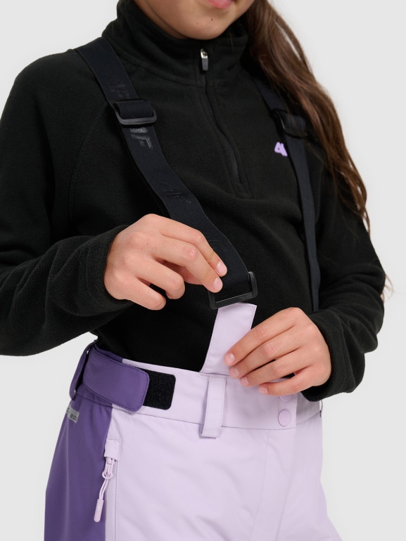 Dziewczęce spodnie narciarskie 4F 4FJRAW25TFTRF1243 - fioletowe
