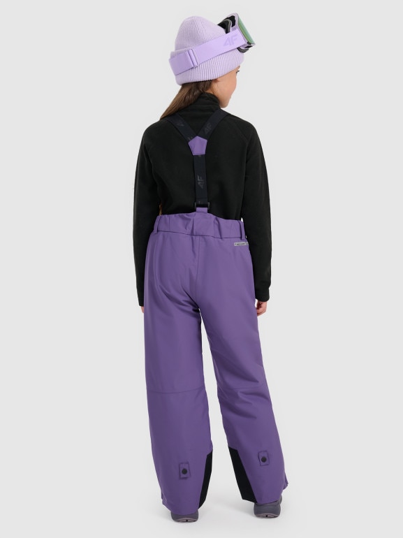 Dziewczęce spodnie narciarskie 4F 4FJRAW25TFTRF1243 - fioletowe