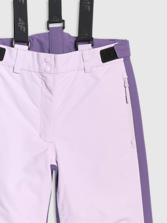 Dziewczęce spodnie narciarskie 4F 4FJRAW25TFTRF1243 - fioletowe