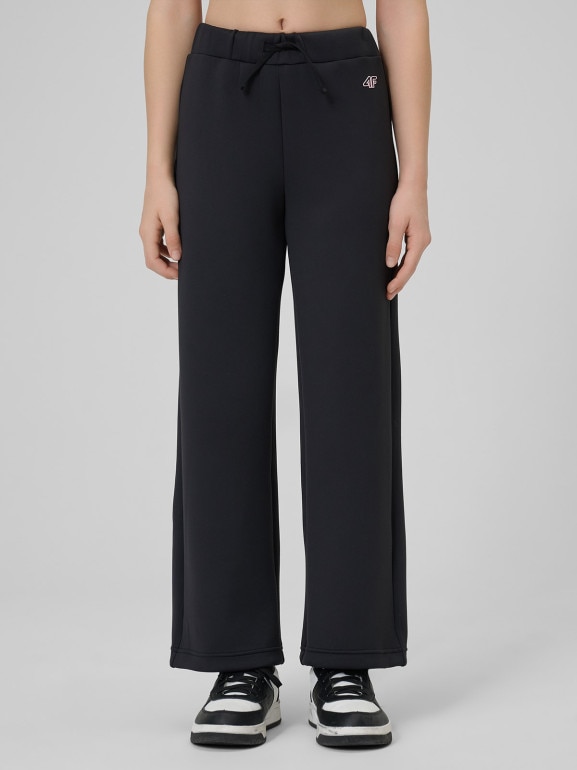 Dziewczęce spodnie treningowe 4F 4FJRSS26TFTRF1459 - czarne