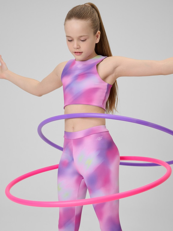 Dziewczęcy biustonosz treningowy 4F 4FJRSS26USBAF279 - multikolor