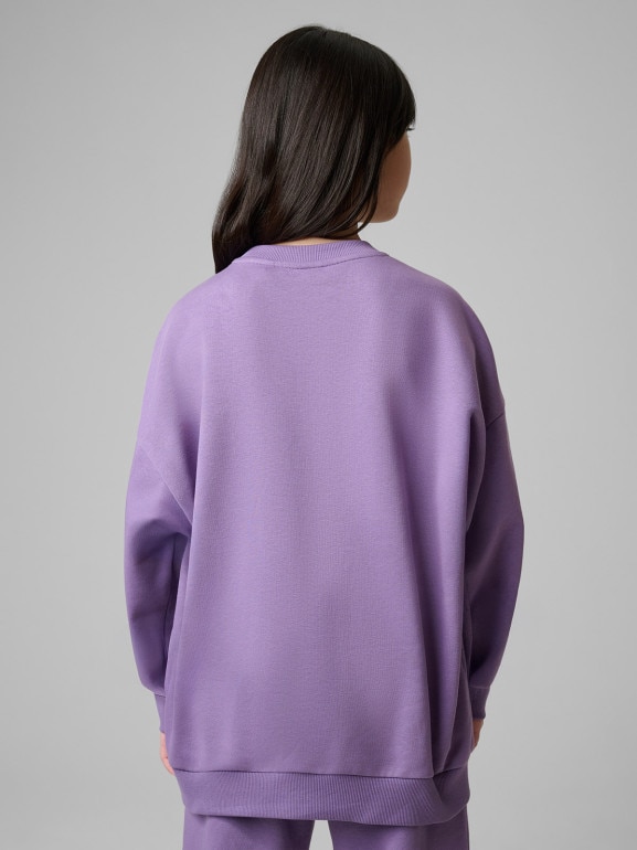 Dziewczęcy dres komplet 4F 4FJRSS26TAPSF212 - fioletowy