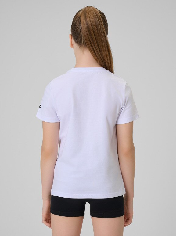 Dziewczęcy komplet sportowy na WF 4F 4FJRSS26TAPSF191 - multikolor