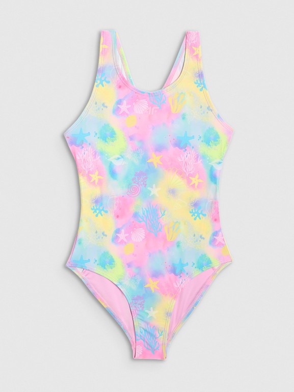 Dziewczęcy kostium jednoczęściowy 4F 4FJWSS26USWSF116 - multikolor