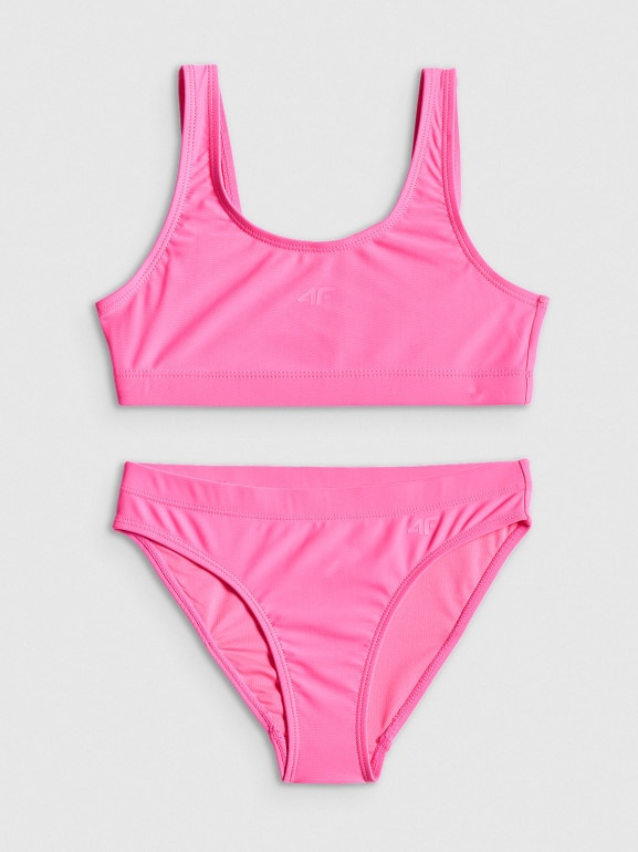 Dziewczęcy kostium kąpielowy dwuczęściowy 4F 4FJRSS26UBKSF062 - różowy