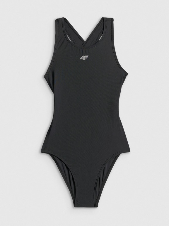 Dziewczęcy kostium kąpielowy jednoczęściowy 4F 4FJRSS26USWSF136 - czarny
