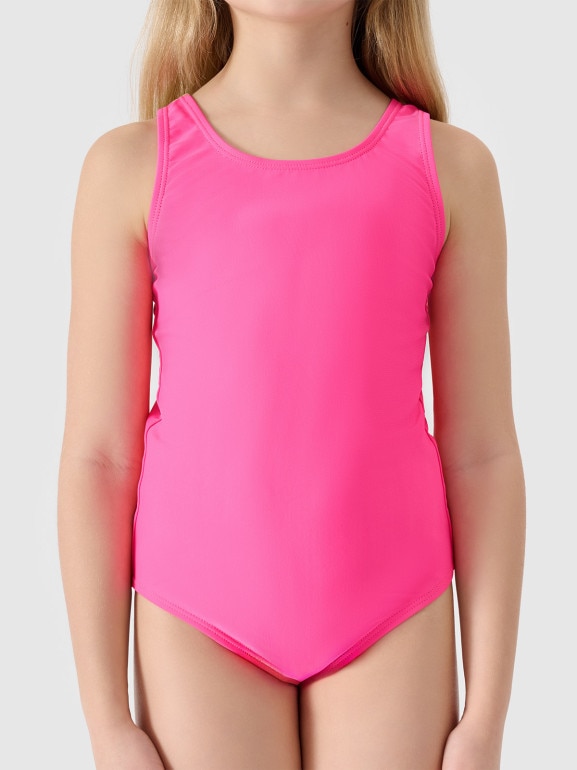 Dziewczęcy kostium kąpielowy jednoczęściowy 4F 4FJWMM00USWSF074 - różowy