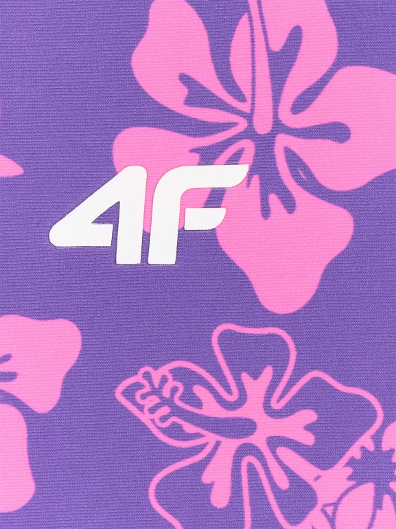 Dziewczęcy kostium kąpielowy jednoczęściowy 4F 4FJWSS26USWSF117 - multikolor