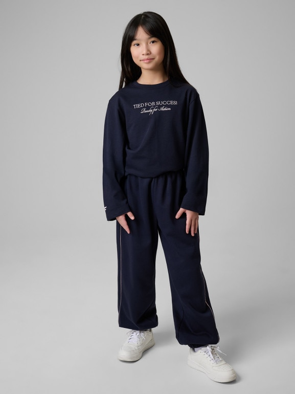 Dziewczęcy longsleeve z nadrukiem 4F 4FJRSS26TLONF664 - granatowy