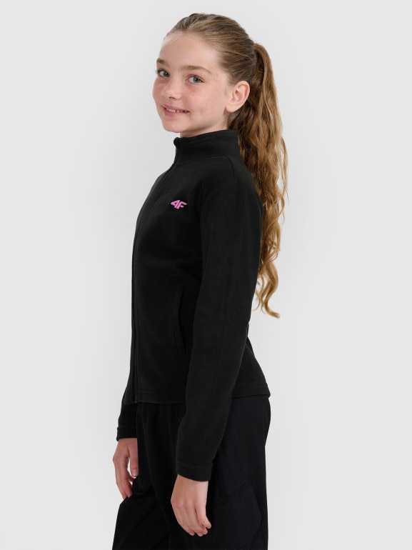 Dziewczęcy polar 4F 4FJRAW25TFLEF434 - czarny