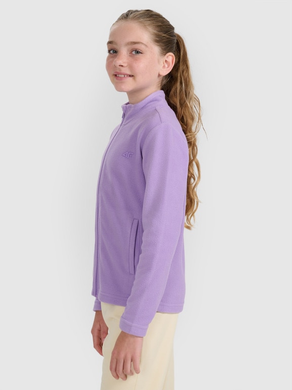 Dziewczęcy polar 4F 4FJRAW25TFLEF434 - fioletowy
