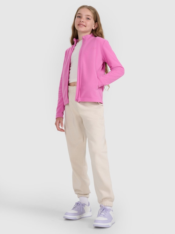 Dziewczęcy polar 4F 4FJRAW25TFLEF434 - różowy