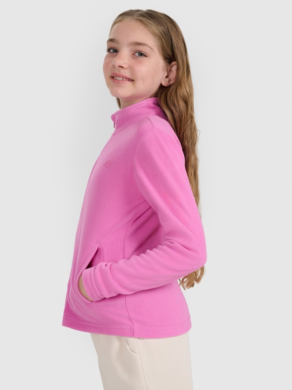 Dziewczęcy polar 4F 4FJRAW25TFLEF434 - różowy