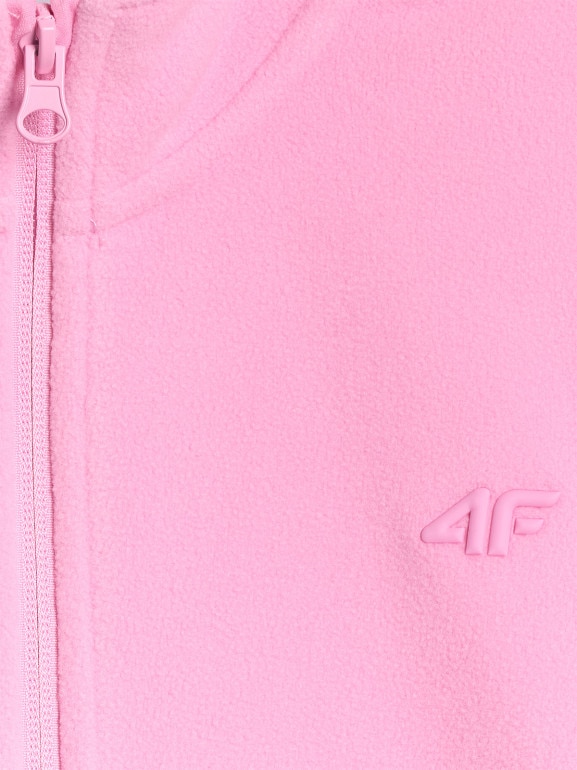 Dziewczęcy polar rozpinany 4F 4FJRSS26TFLEF507 - różowy