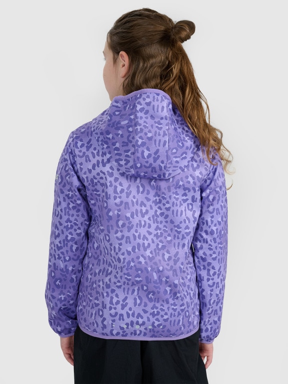 Dziewczęcy softshell 4F 4FJRAW25TSOFF507 - fioletowy