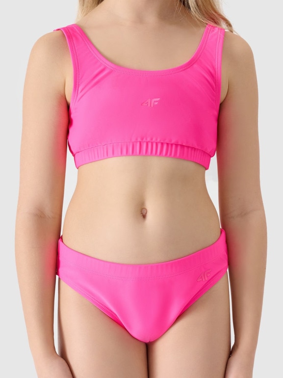 	Dziewczęcy strój kąpielowy dwuczęściowy 4F 4FJWMM00UBKSF027 - różowy