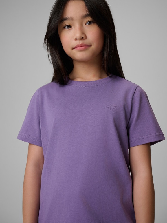 Dziewczęcy t-shirt basic 4F 4FJRSS26TTSHF4011 - multikolor