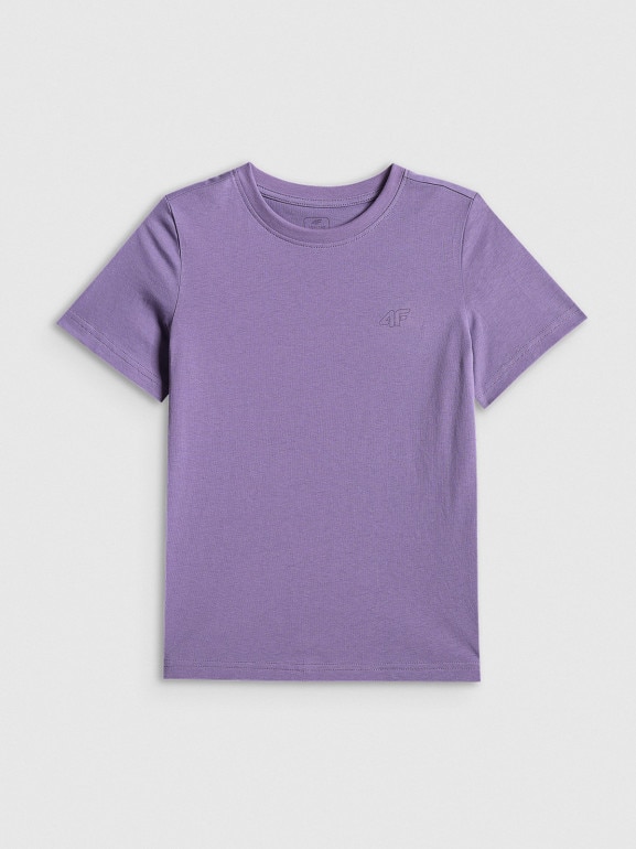 Dziewczęcy t-shirt basic 4F 4FJRSS26TTSHF4011 - multikolor